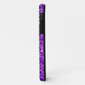 Paars-Multi-Leopard Print iPhone Case (Achterkant/links)