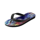 Paars mysterie splash kinder teenslippers (Schuin)