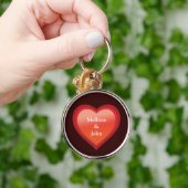 Paar's Names Heart Sleutelhanger (Hand)