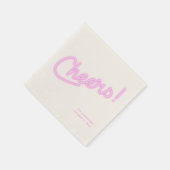 Paars Neon Cheers Persoonlijk Trouwfeest Servet (Hoek)