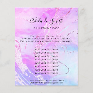 paars neonvochtig ontwerp flyer