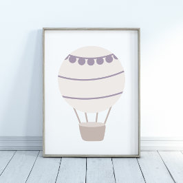 Paars neutraal heteluchtballon zurserig Poster