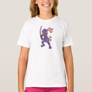 Paars Ninja-ontwerp T-shirt