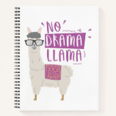Paars No Drama Llama Notitieboek (Voorkant)