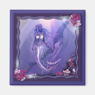 Paars Ocean Mermaid Magnet Magneet
