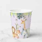 Paars oerwoud baby shower papieren bekers (Links)
