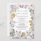 Paars Oerwoud Vlees Baby shower Kaart (Voorkant)