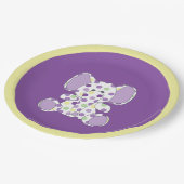 Paars olifant Baby shower Papieren Bordje (Gekanteld)