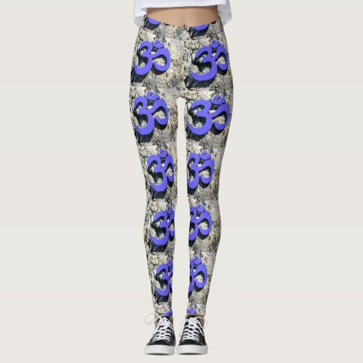 paars om grijs leggings (Voorkant)