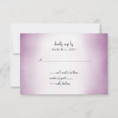 paars ombre bruiloft uitnodiging rsvp (Voorkant)