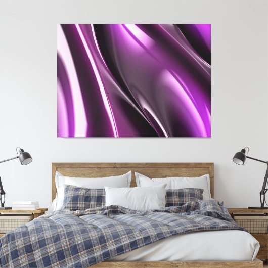 paars omwikkelde doek canvas afdruk (Insitu (Slaapkamer))