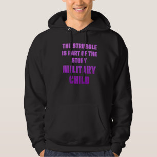 Paars onderdeel militaire kindermaand hoodie