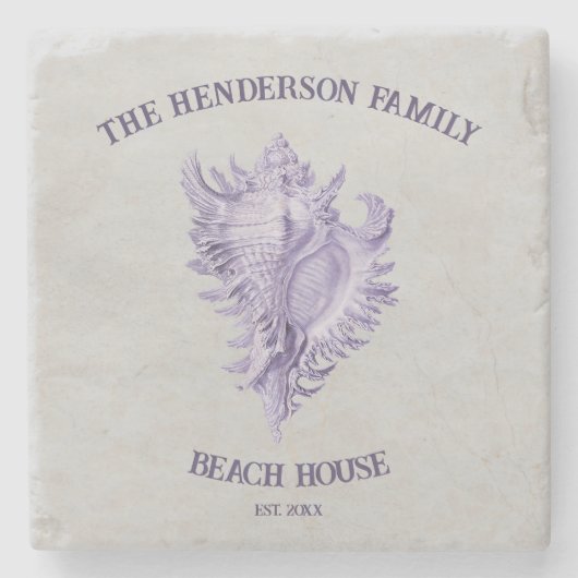 Paars Onderzetter van Shell van de Steensteen (Voorkant)