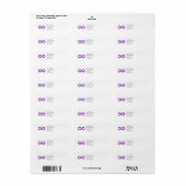 Paars oneindigheidssymbool etiket (Full Sheet)