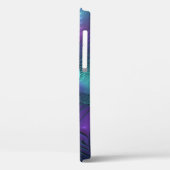 Paars ontmoet Turquoise Modern Abstract Fractal Ar Case-Mate iPhone Case (Achterkant / Links)