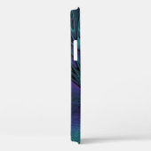 Paars ontmoet Turquoise Modern Abstract Fractal Ar Case-Mate iPhone Case (Achterkant / Rechts)