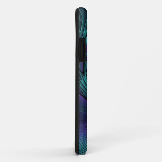 Paars ontmoet Turquoise Modern Abstract Fractal Ar Case-Mate iPhone Case (Achterkant/rechts)