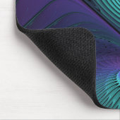 Paars ontmoet Turquoise modern abstract Fractal Ar Muismat (Hoek)