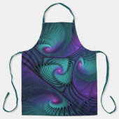 Paars ontmoet Turquoise Modern Abstract Fractal Ar Schort (Voorkant)