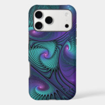 Paars Ontmoet Turquoise Moderne Abstracte Fractale
