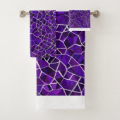 Paars ontwerp bad handdoek (Insitu)