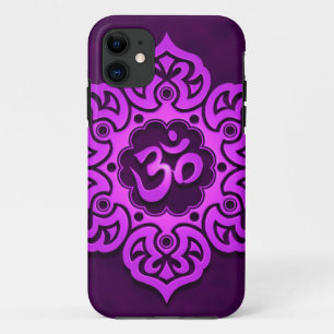 Paars ontwerp van Floral Aum iPhone 11 Hoesje