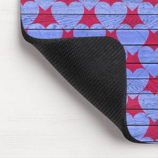 Paars ontwerp van het houten hart muismat (Hoek)