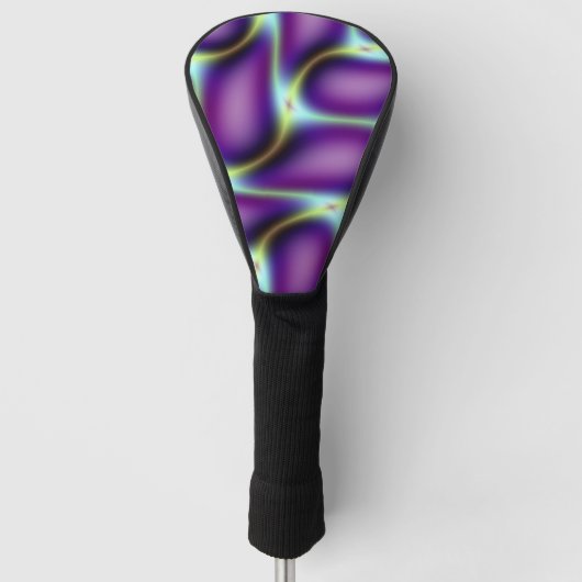Paars ontwerp van petalen golfheadcover (Voorkant)