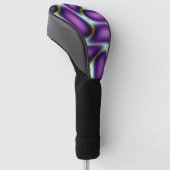Paars ontwerp van petalen golfheadcover (Schuin)