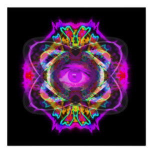 Paars oog van Saturnus Perfect Poster