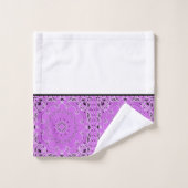 Paars oosterse vormgeving bad handdoek (Wasdoekje)