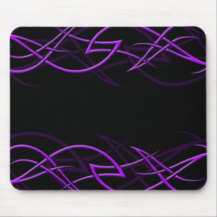 Paars op Black "Elegance" Mousepad Muismat