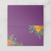 Paars Oranje Roos bruiloft (Buitenkant ongevouwen)