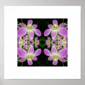 Paars Orchid Abstract Poster