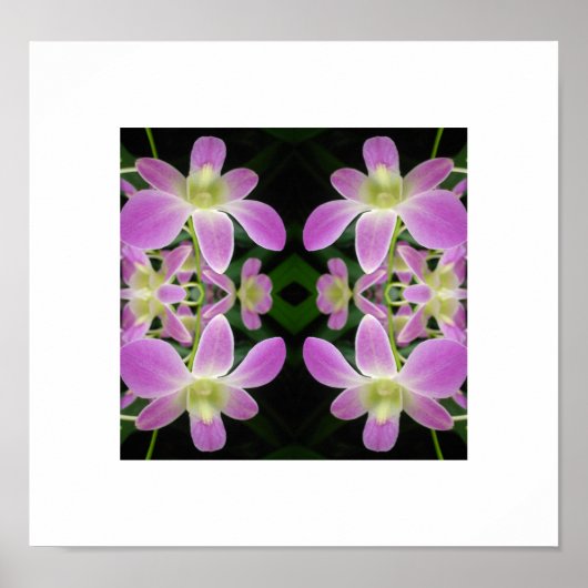 Paars Orchid Abstract Poster (Voorkant)