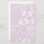 Paars Orchid Pattern Briefpapier (Voorkant / Achterkant)