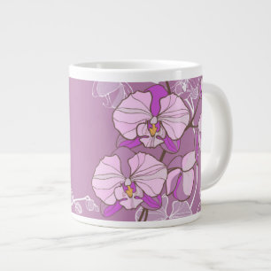 Paars Orchid Pattern Jumbo Mok