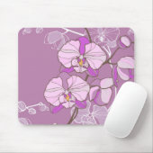 Paars Orchid Pattern Muismat (Met muis)