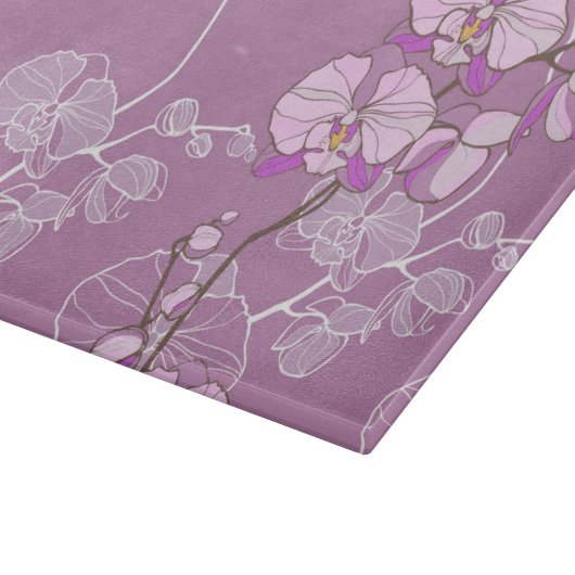 Paars Orchid Pattern Snijplank (Hoek)