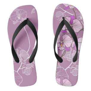 Paars Orchid Pattern Teenslippers
