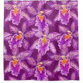 Paars orchidee patroon douchegordijn (Voorkant)