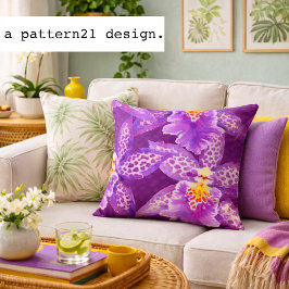 Paars orchidee patroon kussen