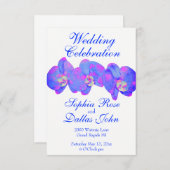 Paars orchideschilderij met violette waterverf kaart (Voorkant / Achterkant)