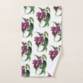Paars Orchids Patroon Bad Handdoek (Handdoek)