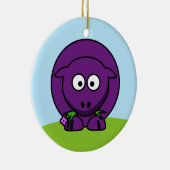 Paars Ornament schapen (Rechts)