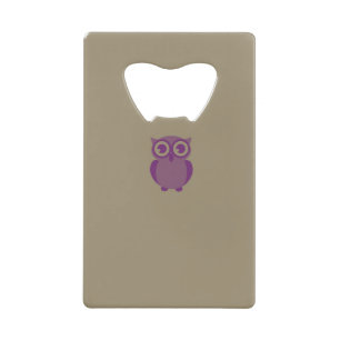 Paars Owl creditcard botopening Kredietkaart Flessenopener