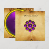 Paars paars perkament kaart (Voorkant / Achterkant)