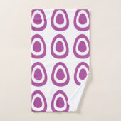 Paars paaspatroon bad handdoek (Handdoek)