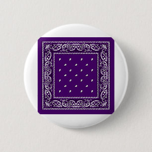 Paars Paisley Bandanna Ronde Button 5,7 Cm