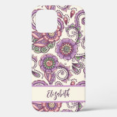 Paars Paisley Case-Mate iPhone Case (Achterkant)